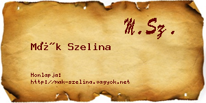 Mák Szelina névjegykártya